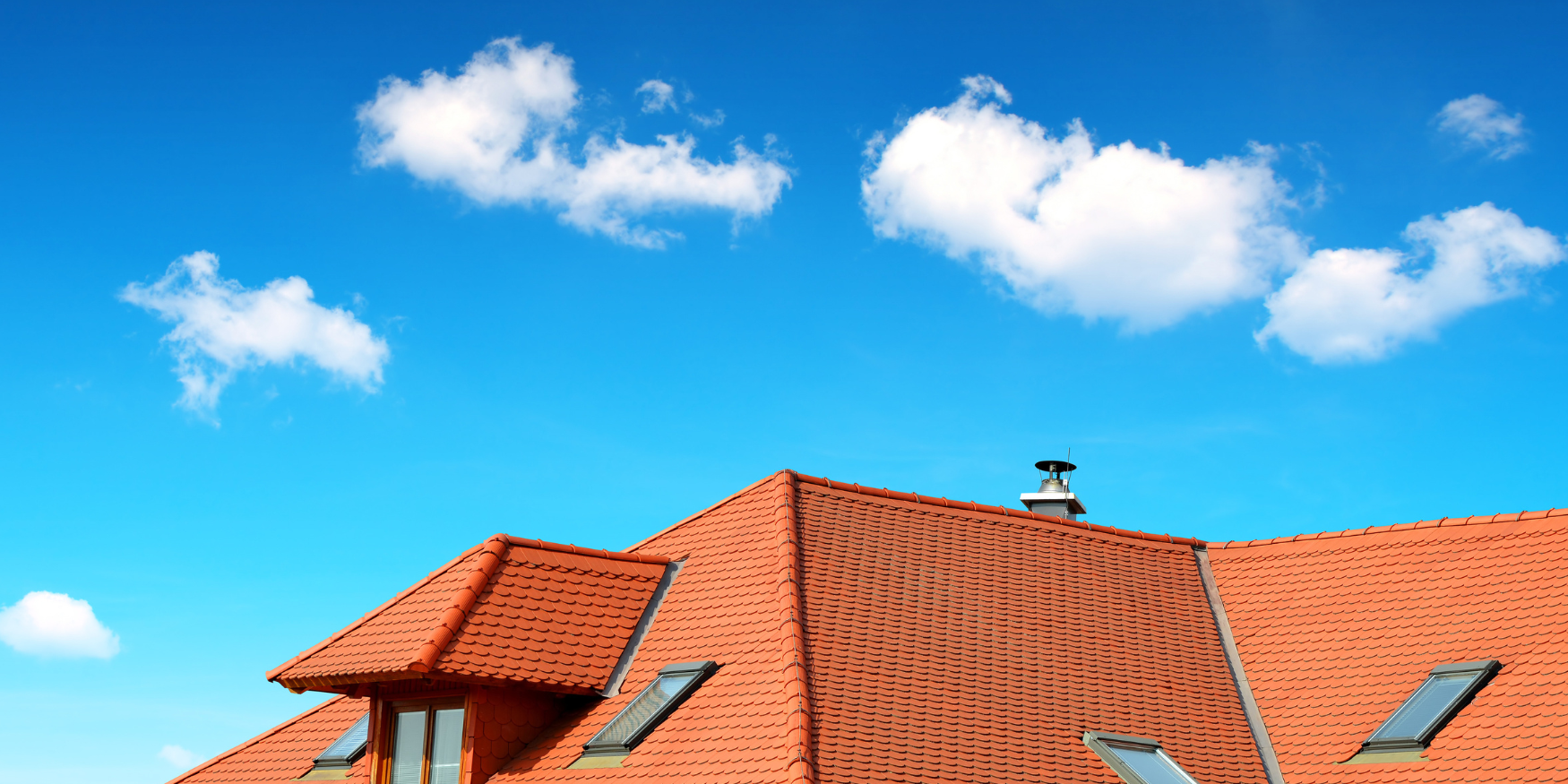 Picture of roof of a modern house